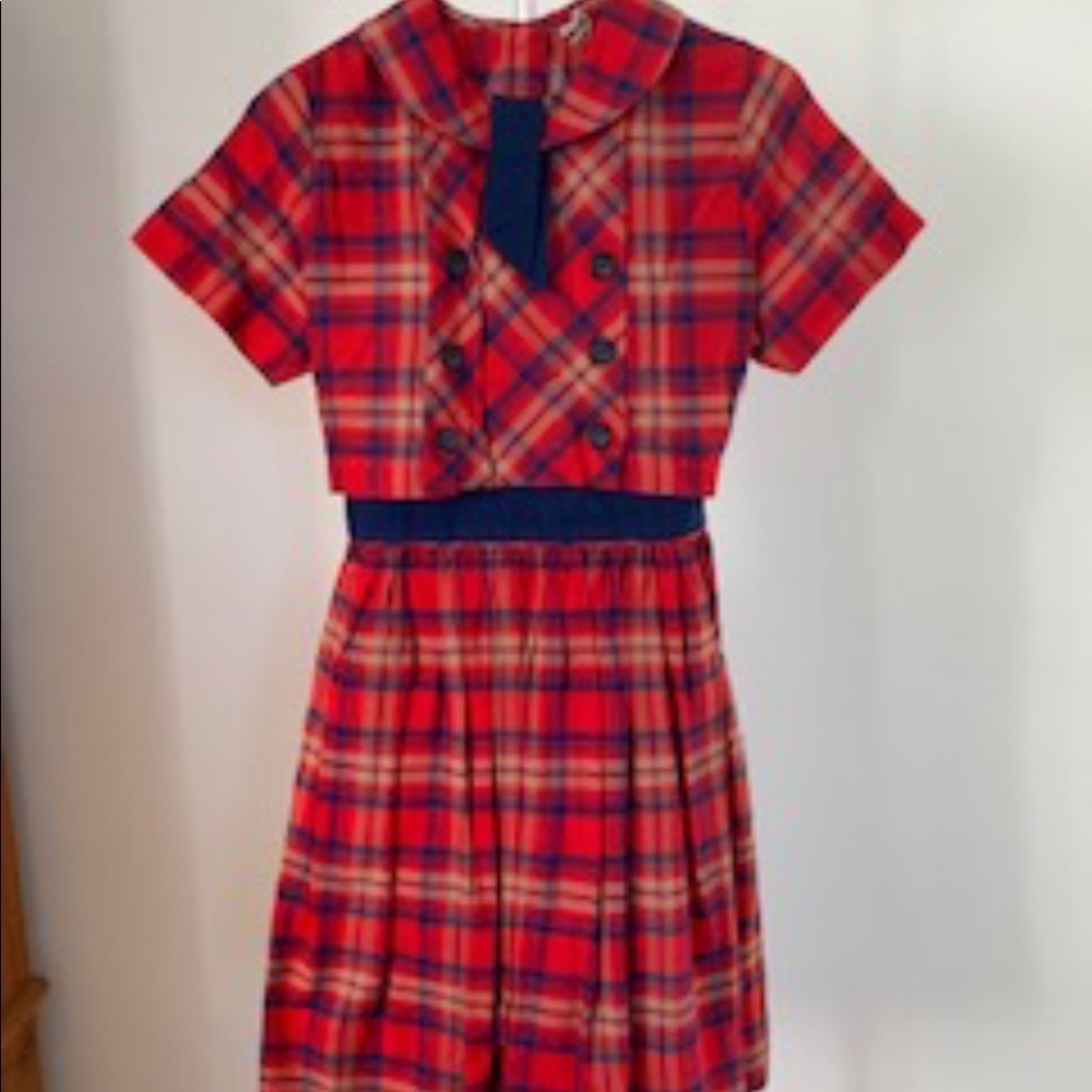 Vintage Plaid Dress​